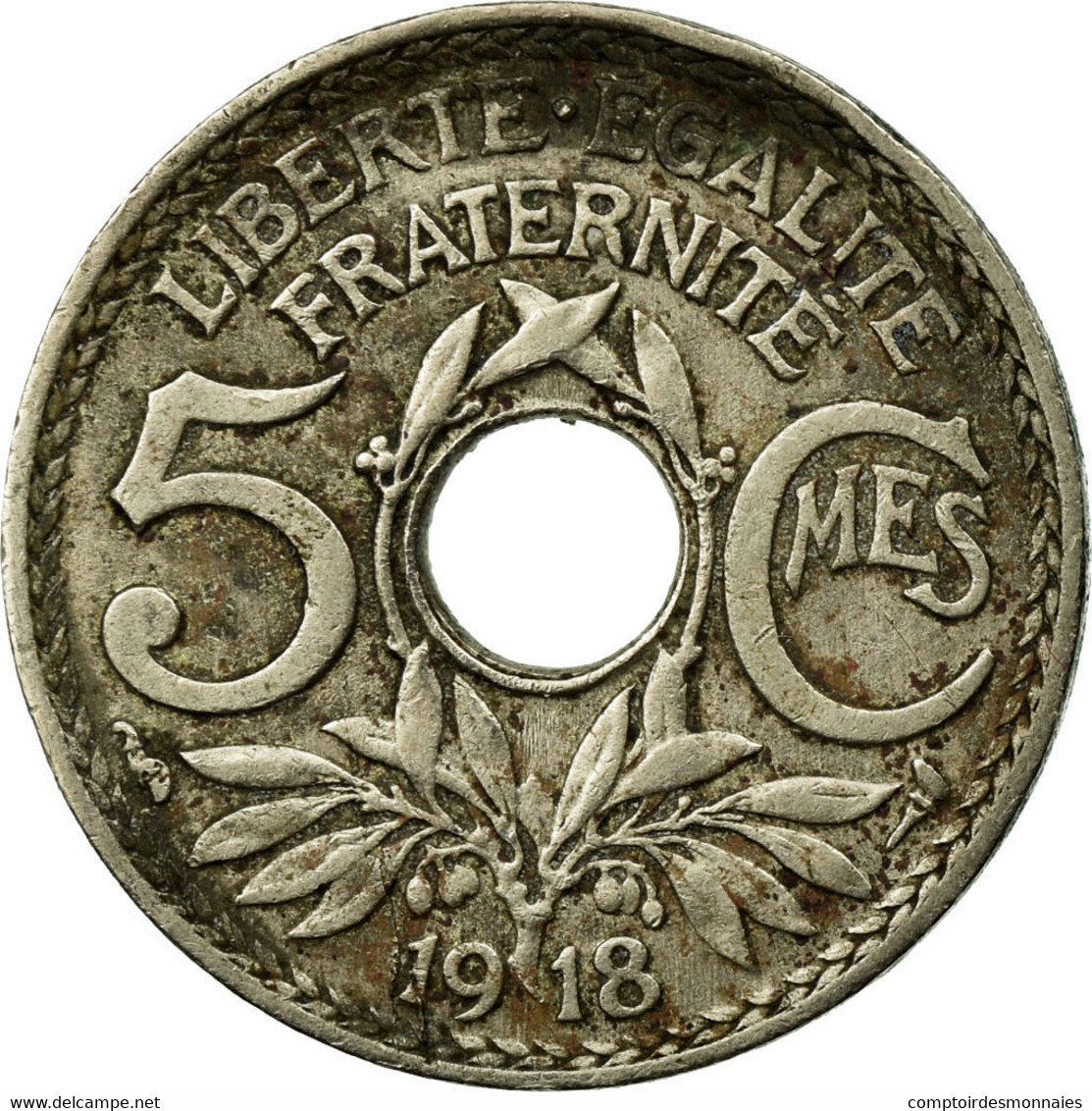 Monnaie, France, Lindauer, 5 Centimes, 1918, Paris, TB, Copper-nickel - Autres & Non Classés