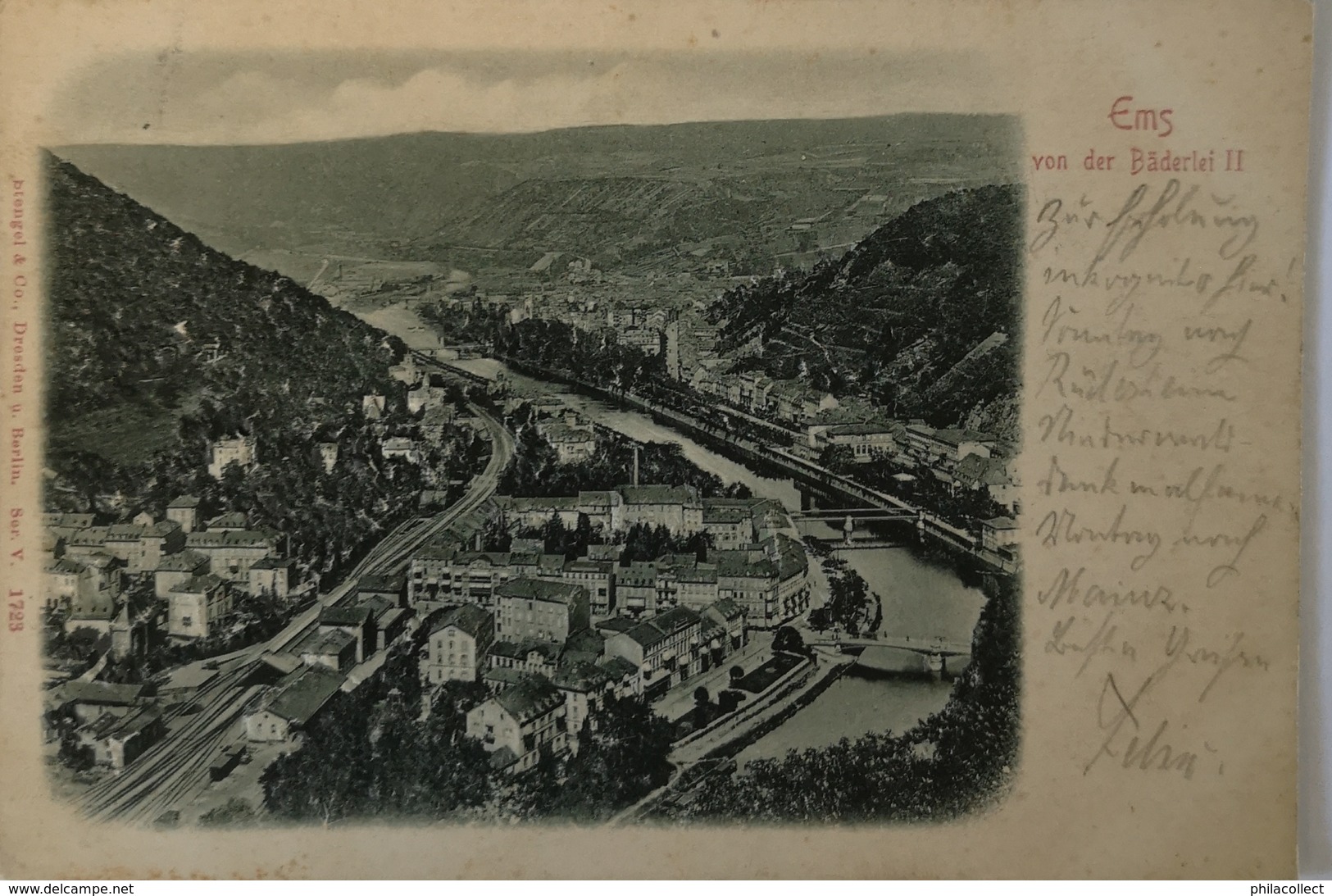 Bad Ems // PRAGE Karte // Von Der Baderlei II // Used 1900 - Bad Ems