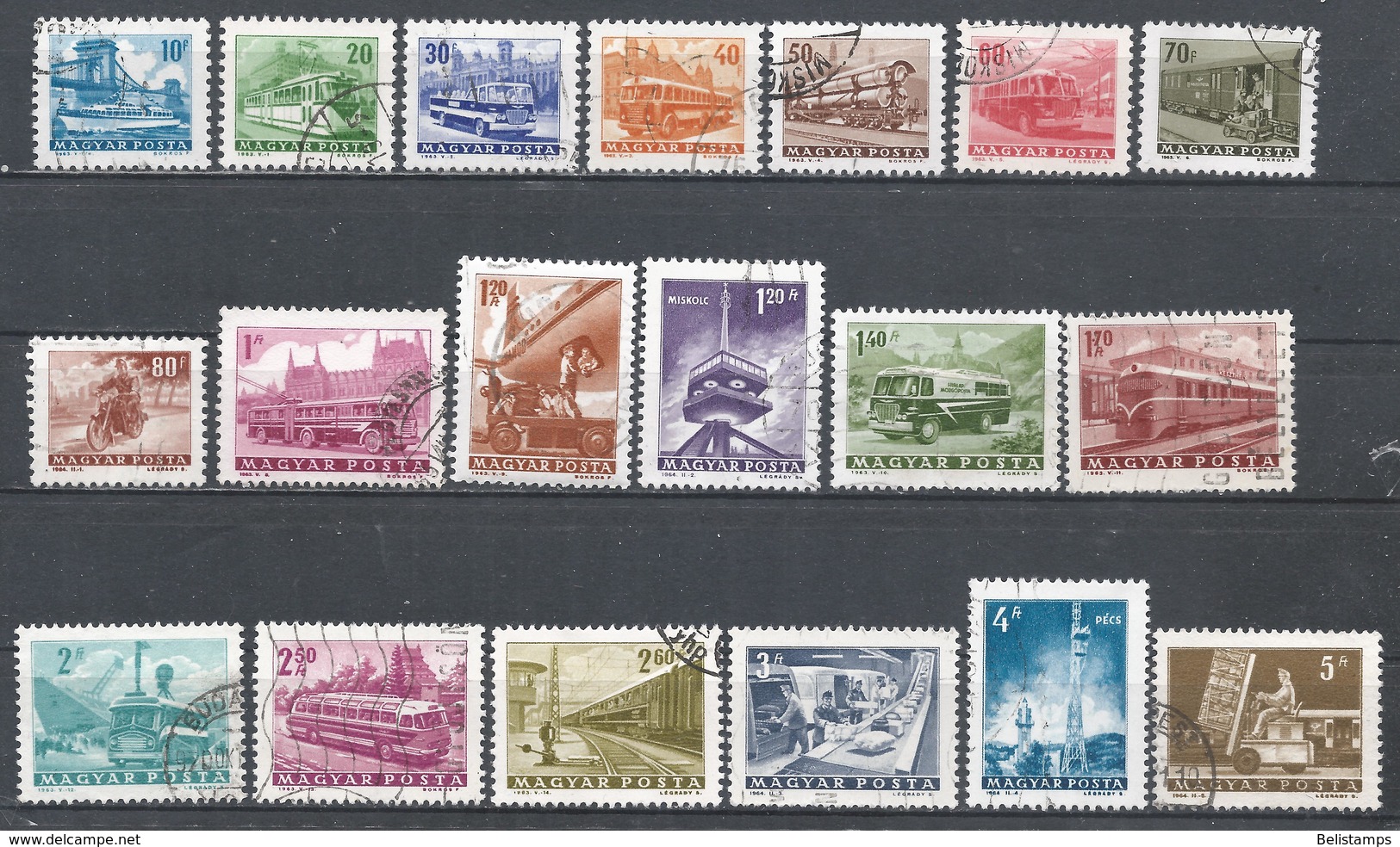 Hungary 1963-1964. Scott #1507-1528 (U) Hungarian Services  *Complete Set* - Oblitérés