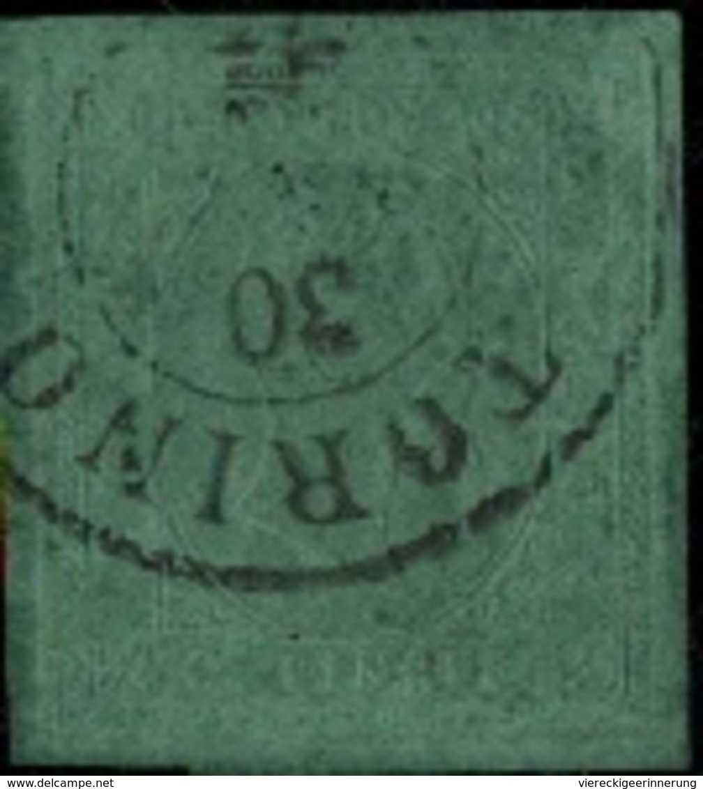 ! 1854 ? Green Old Stamp Sardinien Sardegna, Torino, Cinque, Grüne Briefmarke Nr. 4 ?, Italy, Alt Italien - Sardinien
