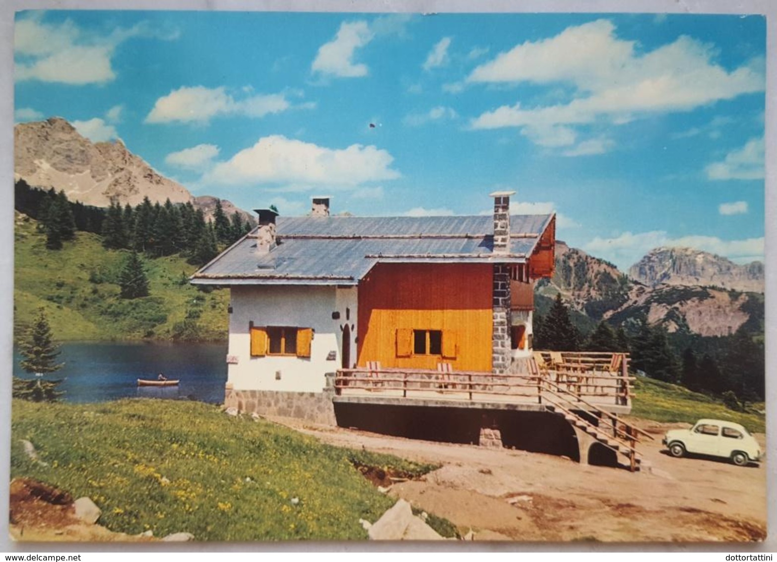 Passo San Pellegrino -  Dolomiti - Rifugio Miralago - Soraga Di Fassa - Fiat 600  Vg TA2 - Trento