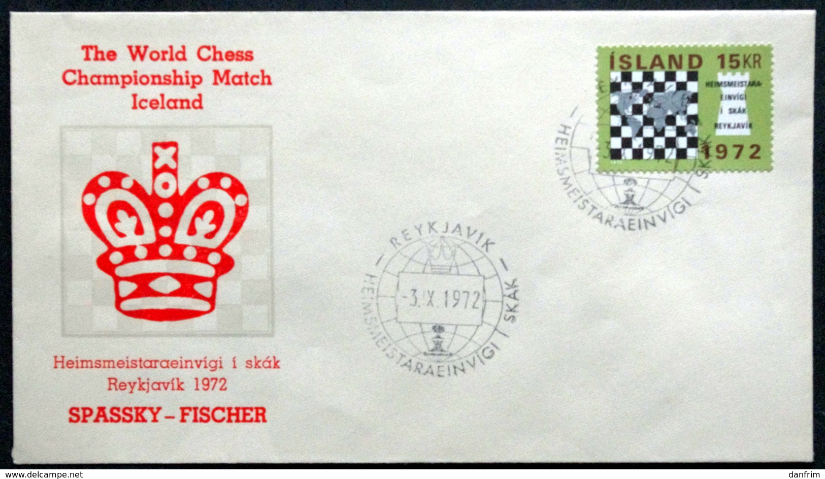 Iceland 1972 Chess 3-9-1972  MiNr.464   ( Lot 6667 ) - Cartas & Documentos