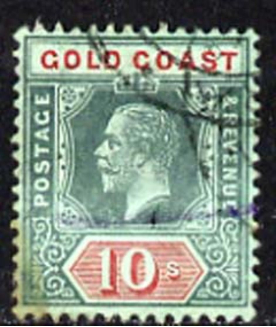 Gold Coast 1913-21 KG5 10s Fine Used Very Slight Discolouration Lower Left Corner, SG83a - Autres & Non Classés