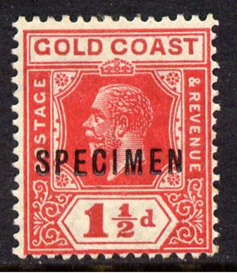 Gold Coast 1921-34 KG5 Script CA Die II - 1.5d Red Overprinted SPECIMEN With Gum And Only About 400 Produced SG 88s - Autres & Non Classés