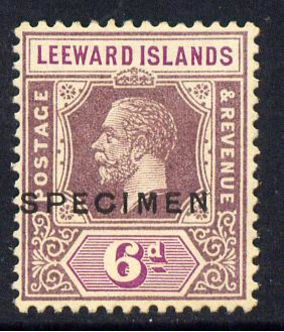 Leeward Islands 1921-32 KG5 Script CA 6d Dull & Bright Purple Overprinted SPECIMEN Fine With Gum And Only Abou... - Montserrat