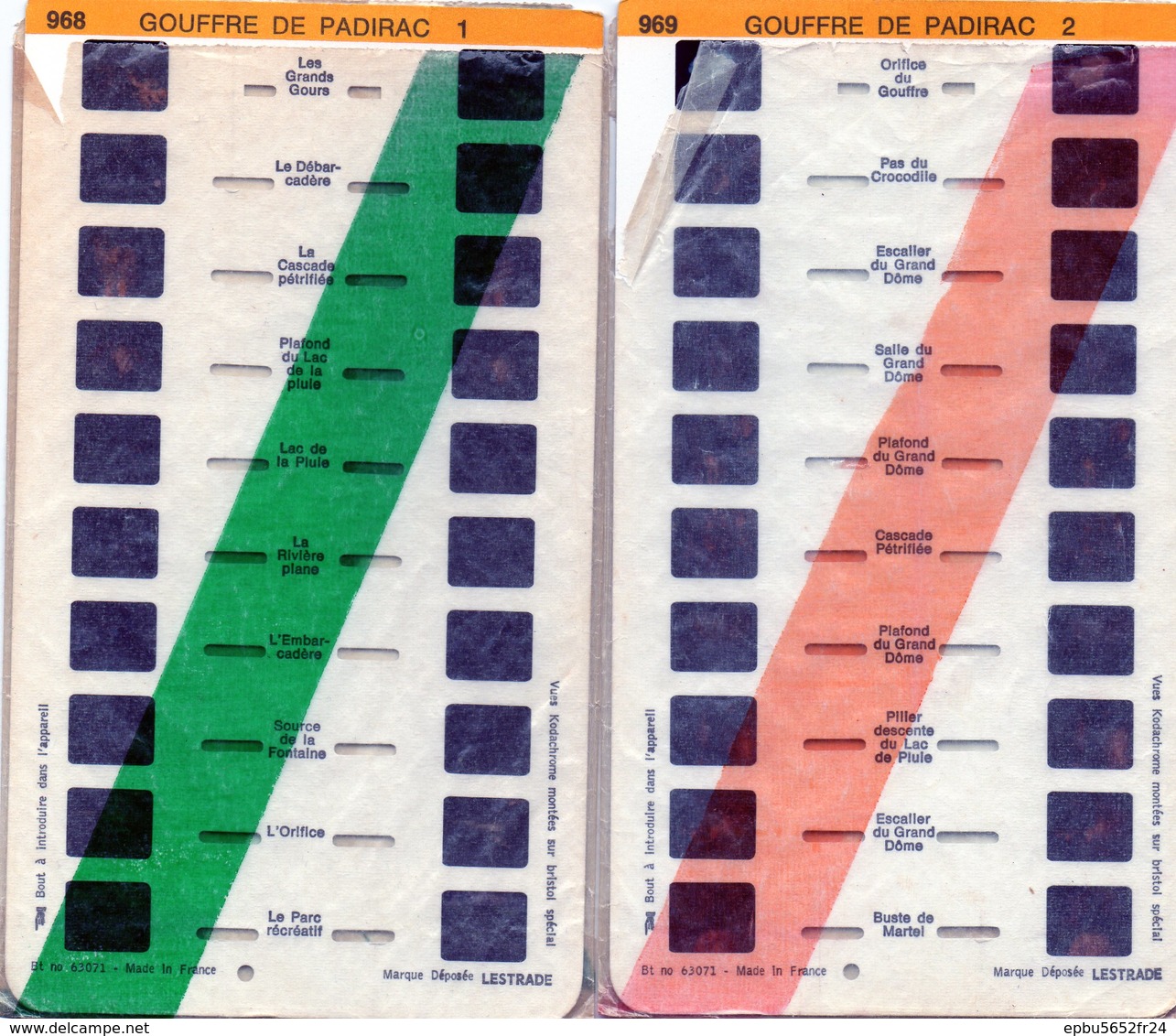 Lot  7 Stéréocartes Lestrade De Grottes (Villars, Lascaux II ,Gdes Canelettes,La Balme) Et Gouffres (Padirac Et Lafage) - Stereoscopi