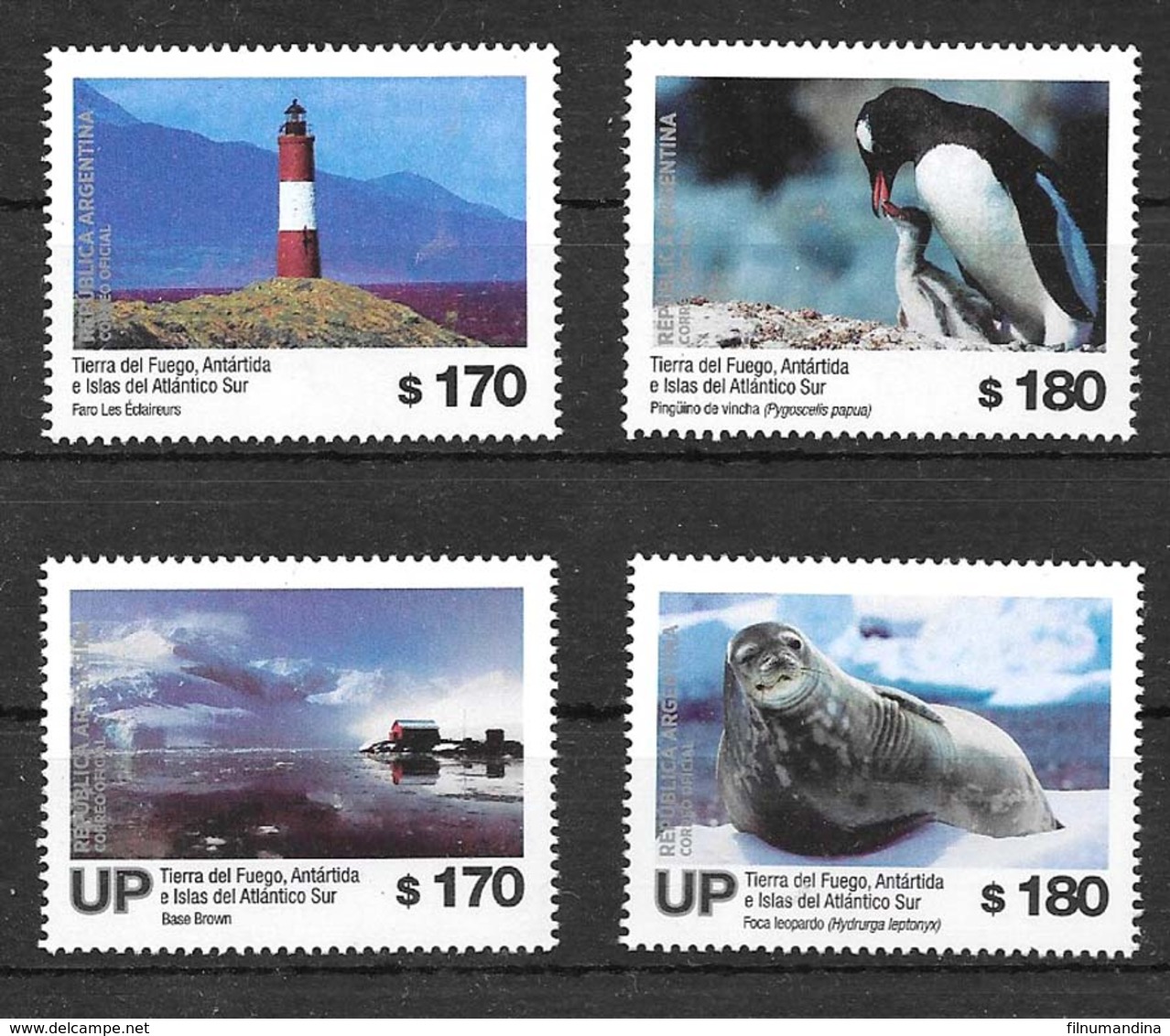 ARGENTINA 2019 FAUNA MARINE LIFE ANTARCTICA STATION LIGHTHOUSE LES ECLAIREUS MNH - Neufs