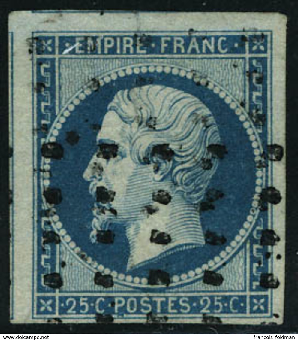 Oblitéré N° 15, 25c Bleu Empire, Oblitéré Gros Points, T.B. - Altri & Non Classificati