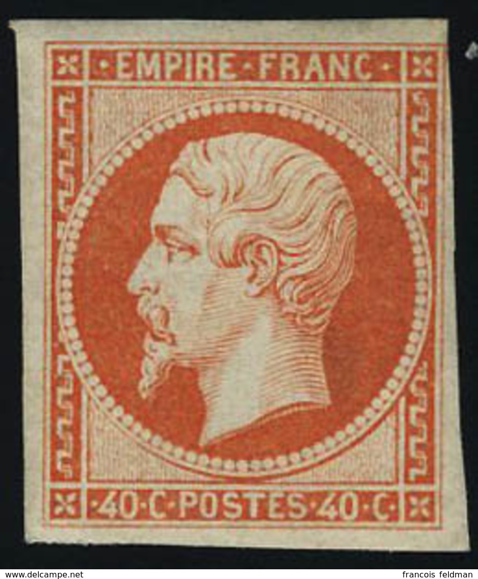 Neuf Avec Charnière N° 16, 40c Orange, Belles Marges, Très Frais Nuance Et Gomme, Cl, T.B. Signé JF Brun + Certificat - Altri & Non Classificati