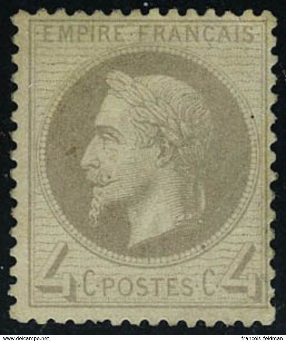 Neuf Avec Charnière N° 27B, 4c Gris, Type II, T.B. - Altri & Non Classificati