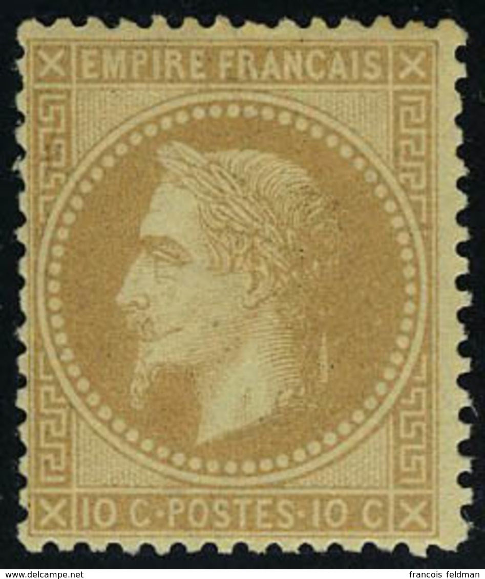 Neuf Sans Charnière N° 28B, 10c Bistre, Type II, T.B. Signé Calves - Altri & Non Classificati