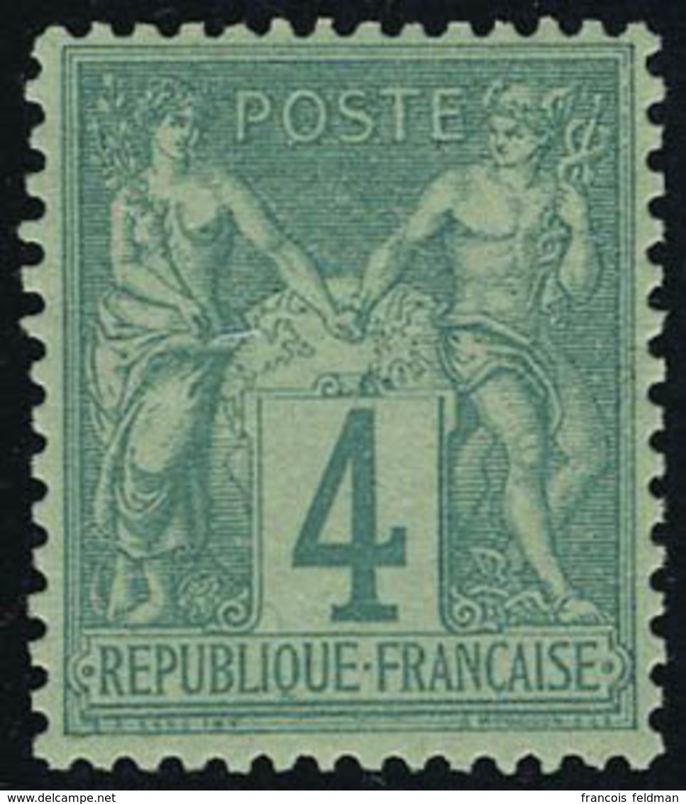 Neuf Avec Charnière N° 63, 4c Vert, Cl, T.B. Signé - Sonstige & Ohne Zuordnung