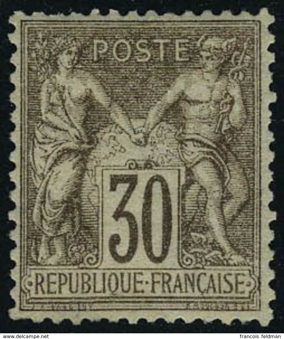 Neuf Avec Charnière N° 69, 30c Brun Clair, Type I, Bon Centrage, Quelques Dents Courtes Sinon T.B. Signé Calves - Sonstige & Ohne Zuordnung