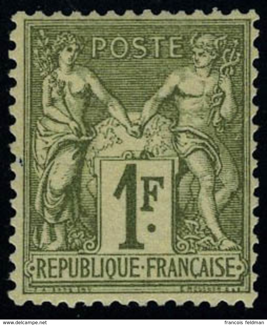 Neuf Avec Charnière N° 72, 1f Bronze Type I, T.B. Signé + Certificat Feldman - Autres & Non Classés