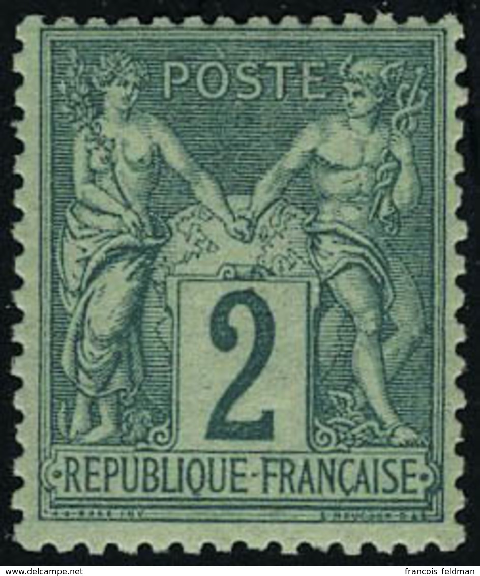 Neuf Avec Charnière N° 74, 2c Vert, Type II, T.B. - Sonstige & Ohne Zuordnung