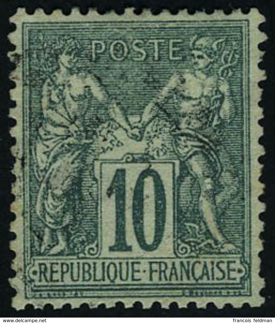 Oblitéré N° 76, 10c Vert, Type II, Bon Centrage, T.B. - Sonstige & Ohne Zuordnung