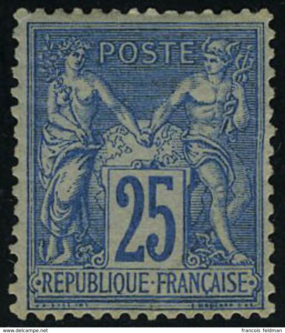 Neuf Avec Charnière N° 79, 25c Bleu, Type II, Cl, T.B. Signé Roumet - Altri & Non Classificati