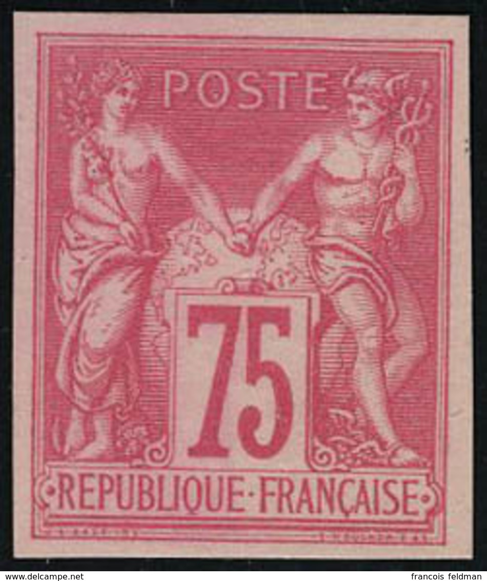 Neuf Sans Gomme N° 81b, 75c Rose, Type II, ND, Emission Des Régents Avec Teinte De Fond, T.B. - Sonstige & Ohne Zuordnung