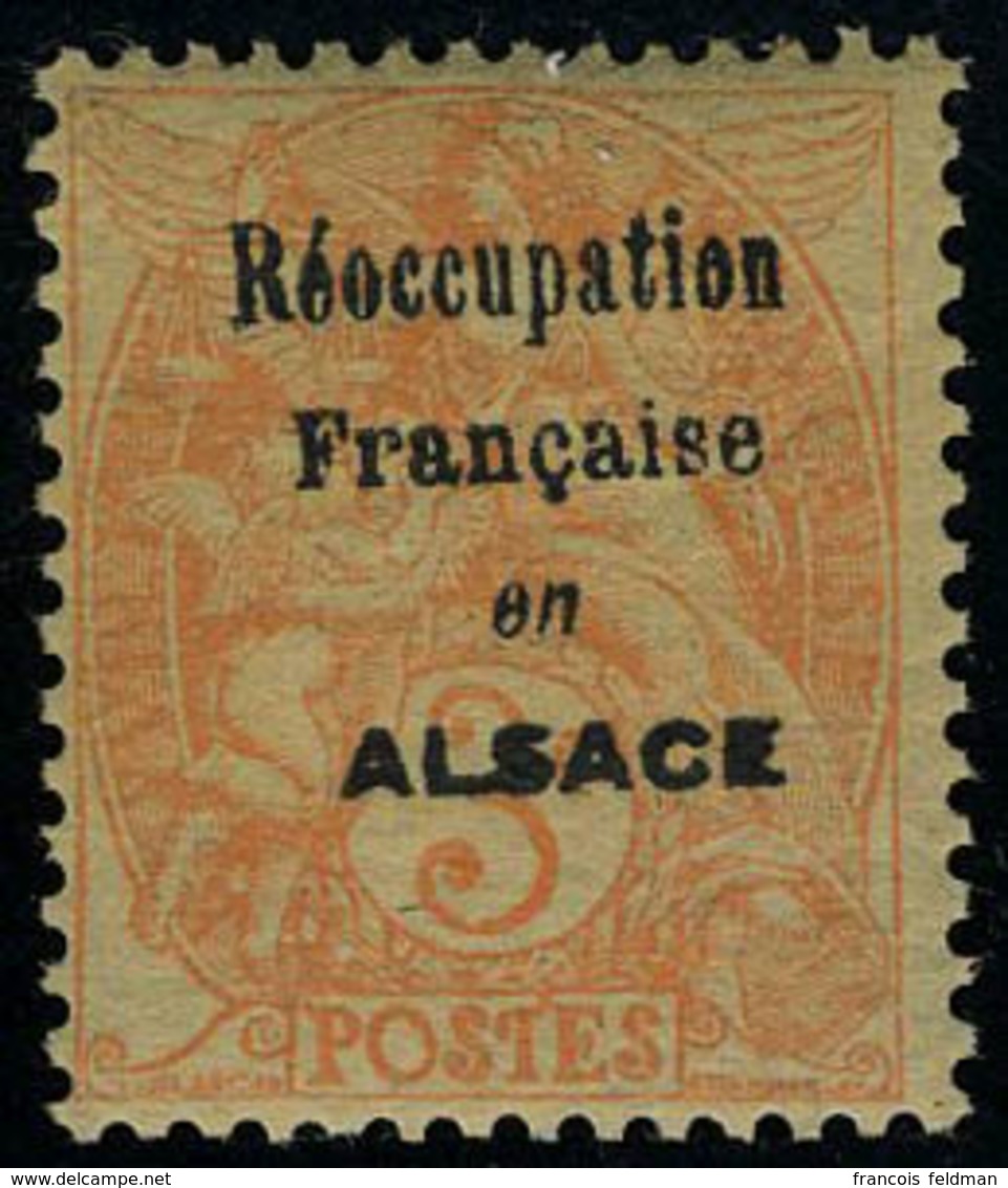 Neuf Sans Charnière N° 109, 3c Blanc, Surchargé Réoccupation Française En Alsace, T.B. (Spink - Maury N° 2C) - Sonstige & Ohne Zuordnung