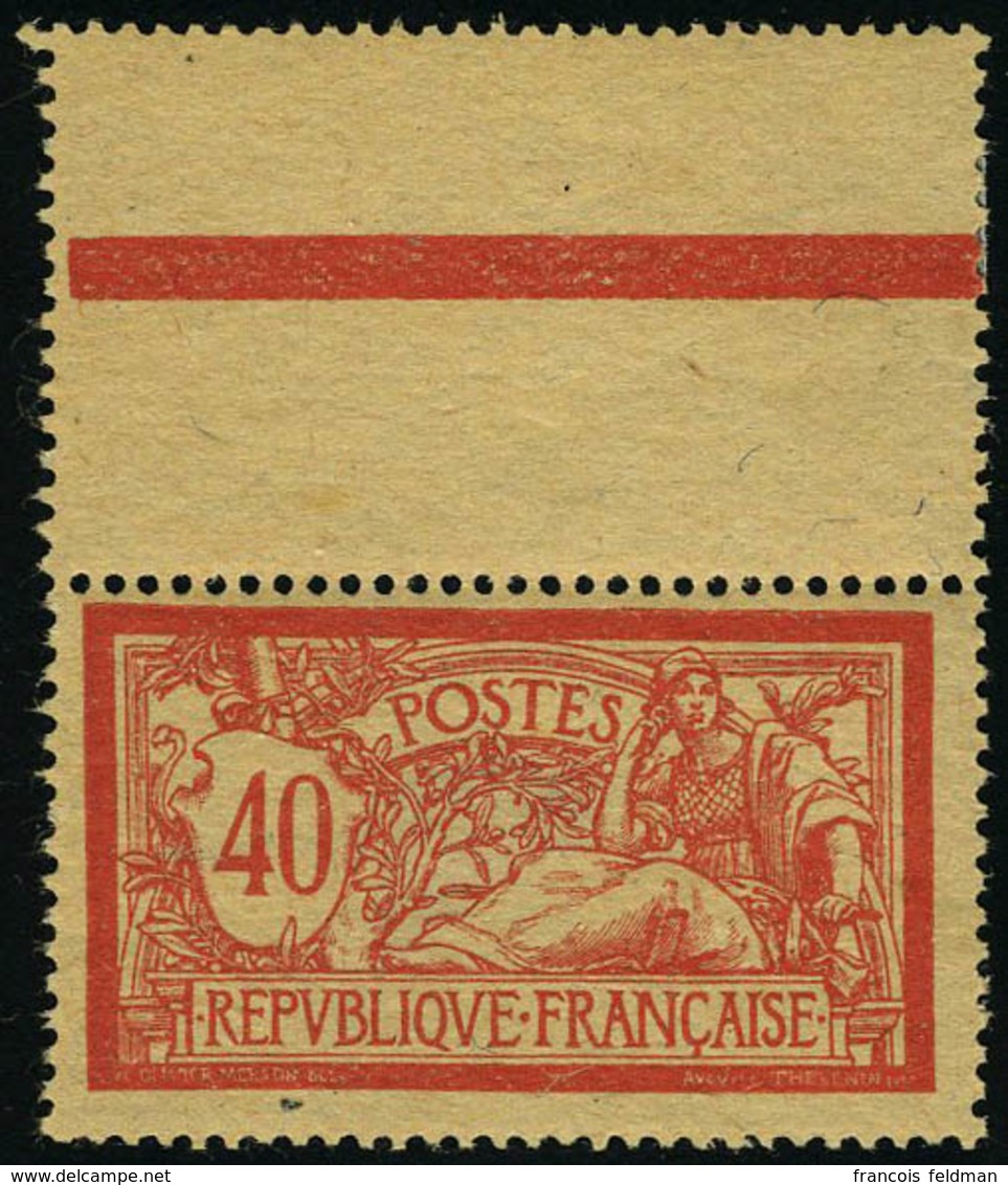 Neuf Sans Charnière N° 119, 40c Papier GC Sans Teinte De Fond, T.B. Rare (Maury 119 Ga) - Sonstige & Ohne Zuordnung