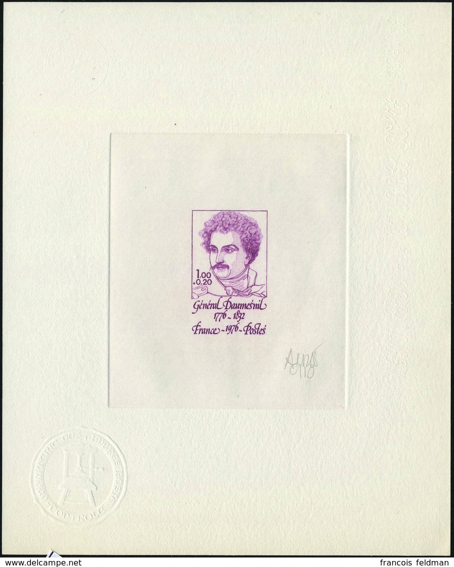 N° 1896, Général Daumesnil, épreuve D'artiste En Lilas Rose, Signée Par Le Graveur, T.B. - Altri & Non Classificati