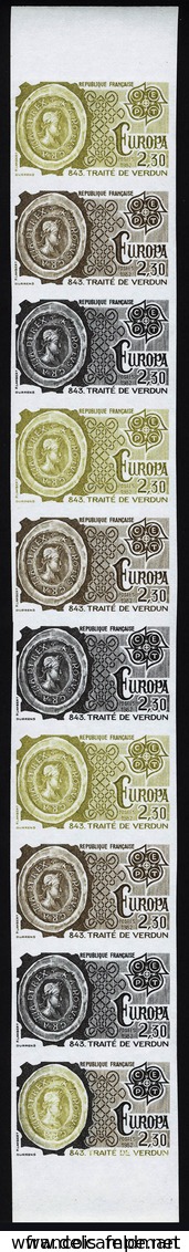 Neuf Sans Charnière N° 2207/8, EUROPA 1982, La Paire, Bande De 10, ND, Essai De Couleur, T.B. - Altri & Non Classificati