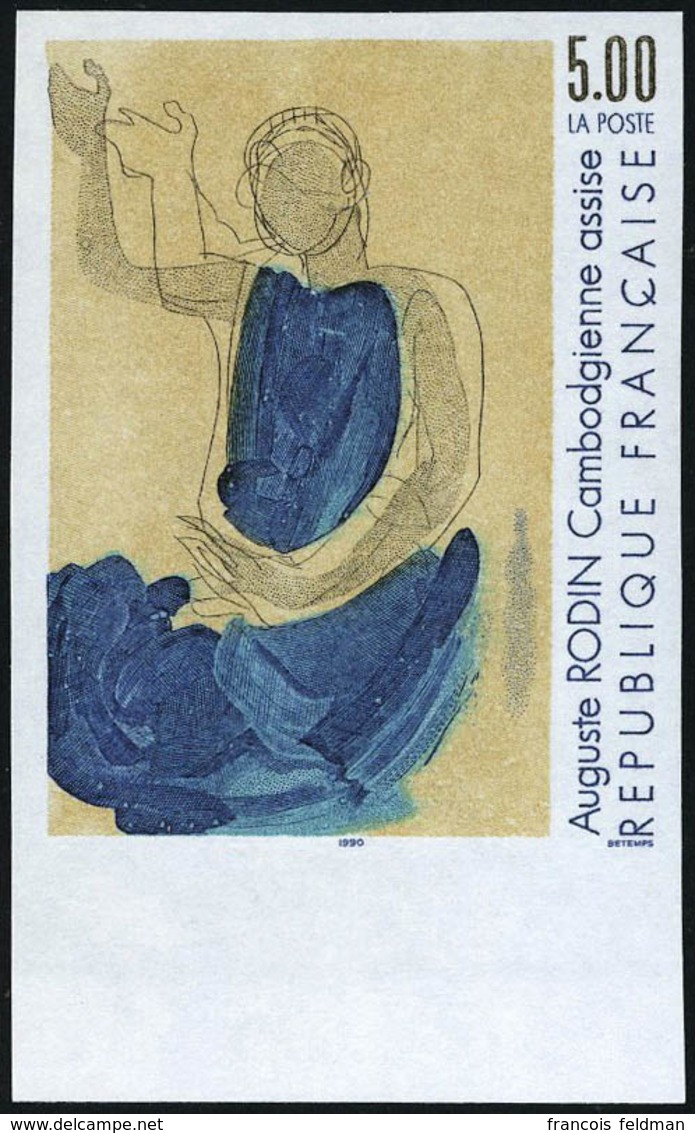 Neuf Sans Charnière N° 2636, Oeuvre D'Auguste Rodin, 1ex ND + épreuve De Luxe, T.B. - Altri & Non Classificati