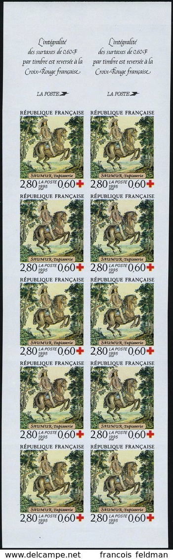 Neuf Sans Charnière N° 2946, Croix Rouge 1995, Bande Carnet ND, T.B. - Altri & Non Classificati