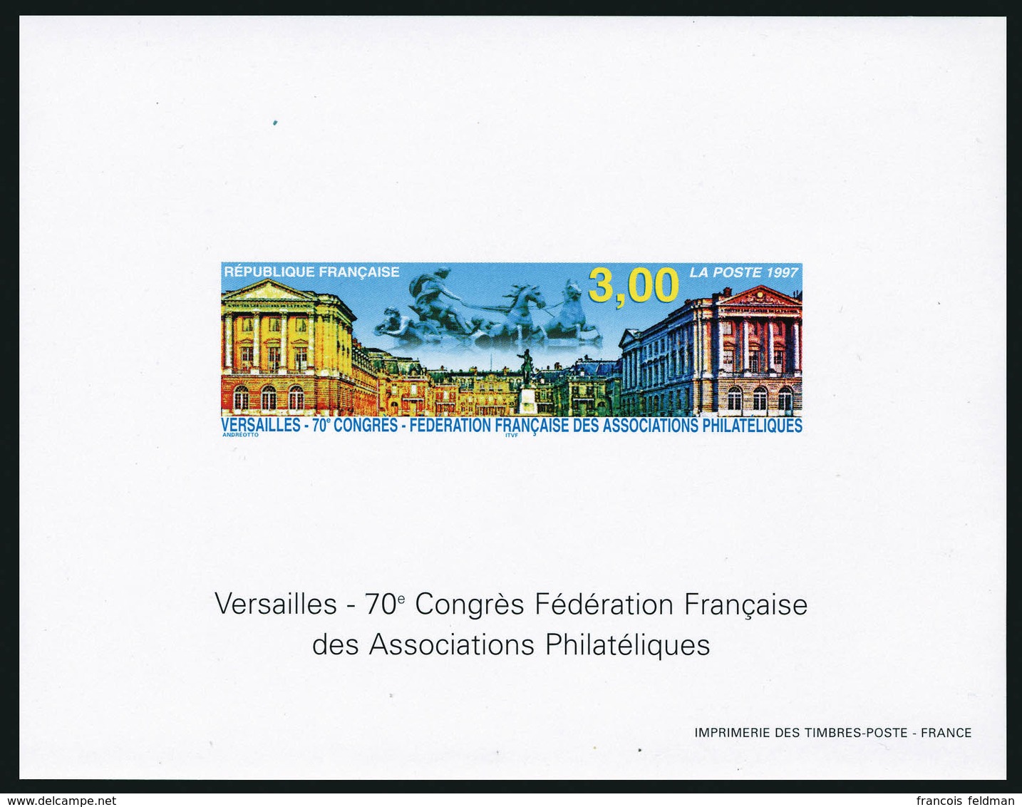 Neuf Sans Charnière N° 3073, Versailles, 70è Congrès Fédération Française Des Associations Philatéliques, Feuillet Non D - Altri & Non Classificati