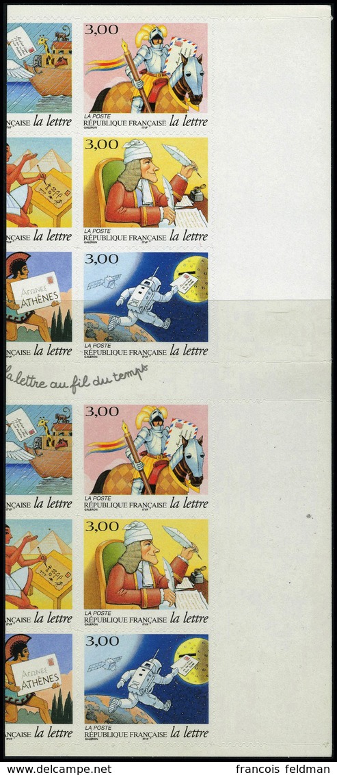 Neuf Sans Charnière N° 3161A, Carnet Autocollant Journée De La Lettre, Variété : Très Important Décalage Vertical De Déc - Altri & Non Classificati