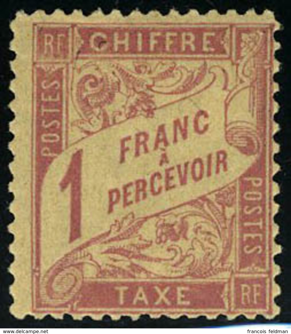 Neuf Avec Charnière N° 39, 1f Noir S/paille, T.B. Signé Brun - Sonstige & Ohne Zuordnung