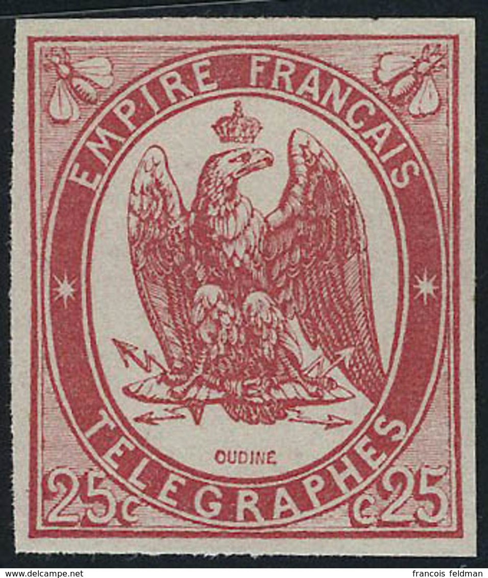 Neuf Sans Gomme N° 1, 25c Rouge Carmin, T.B. Signé Brun - Sonstige & Ohne Zuordnung