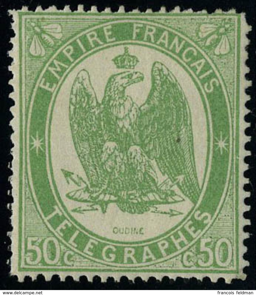 Neuf Avec Charnière N° 6, 50c Vert, Cl, T.B. Signé Calves - Sonstige & Ohne Zuordnung