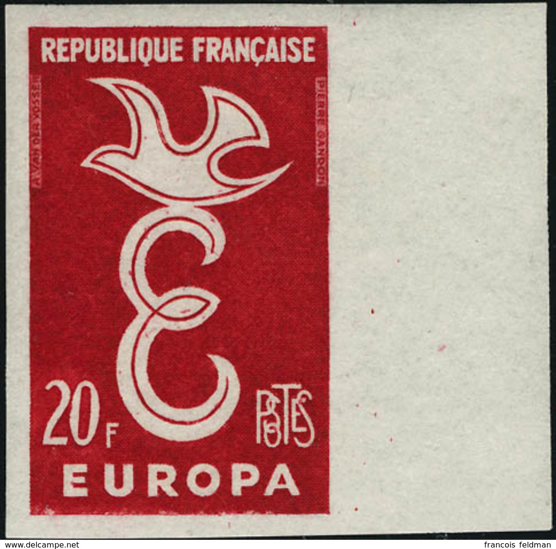 Neuf Avec Charnière 1958. France N° 1173/74, EUROPA 1958, La Paire Non Dentelée + La Même En 2 épreuves De Luxe. T.B. - Altri & Non Classificati