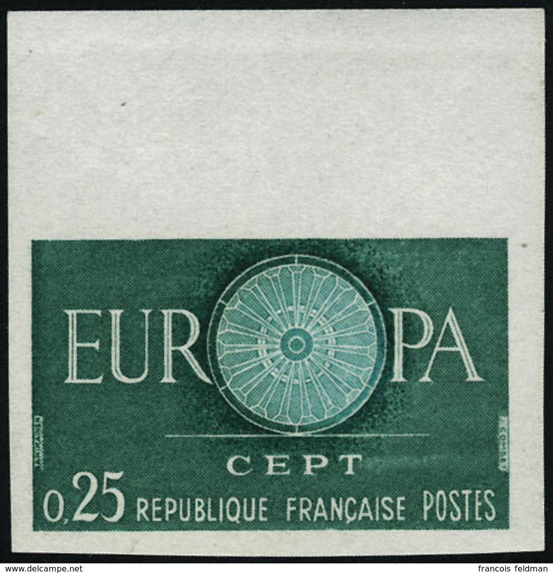 Neuf Sans Charnière France N° 1266/07. EUROPA 1960. La Paire Non Dentelée + La Même En 2 épreuves De Luxe. T.B. - Altri & Non Classificati