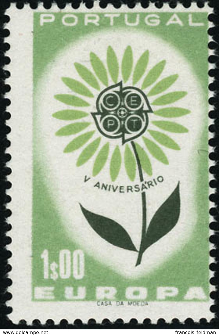 Neuf Sans Charnière 1964. PORTUGAL 1E Vert Unicolore. Erreur De Couleur. T.B. - Altri & Non Classificati
