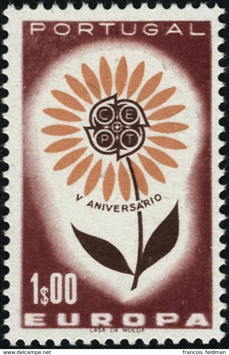 Neuf Sans Charnière 1964. PORTUGAL N°944. Erreur De Couleur : Brun-lilas, Brun Foncé Et Brun Clair. T.B. - Sonstige & Ohne Zuordnung