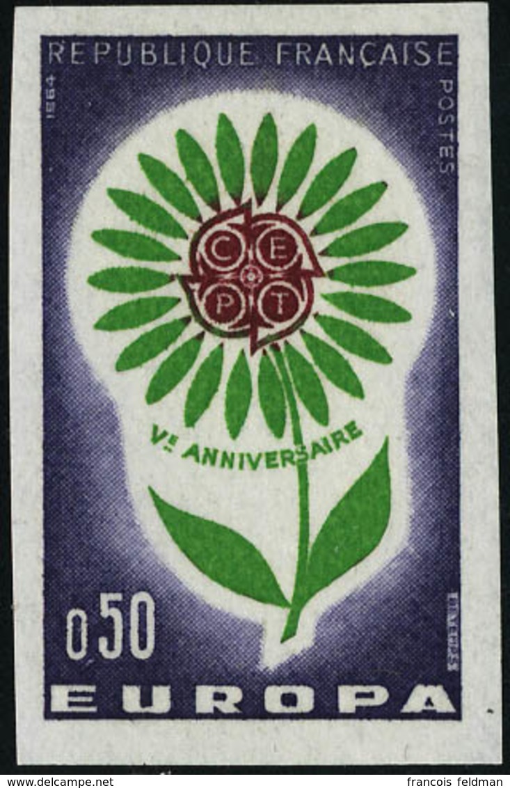 Neuf Sans Charnière France N° 1430/31. EUROPA 1964. La Paire Non Dentelée + La Même En 2 épreuves De Luxe. T.B. - Autres & Non Classés