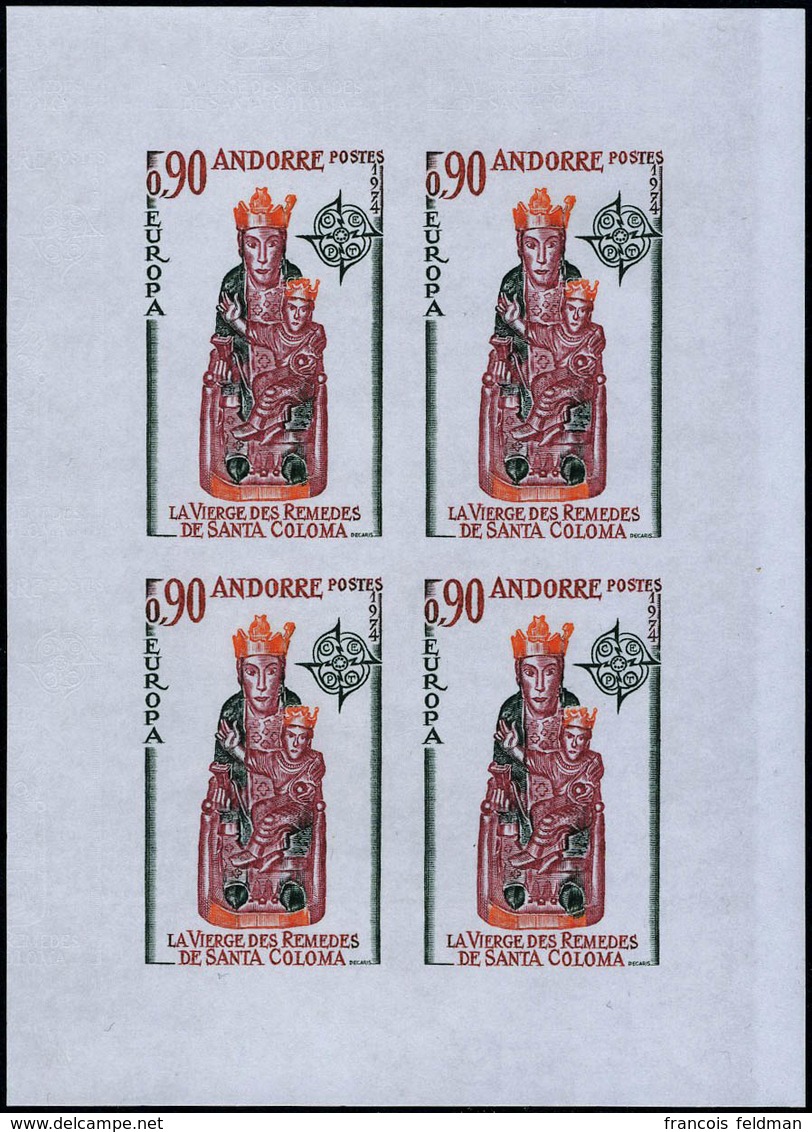 Neuf Sans Charnière N° 237/38, Europa 1974, La Paire En Mini Feuillet De 4 Timbres ND, T.B. - Altri & Non Classificati