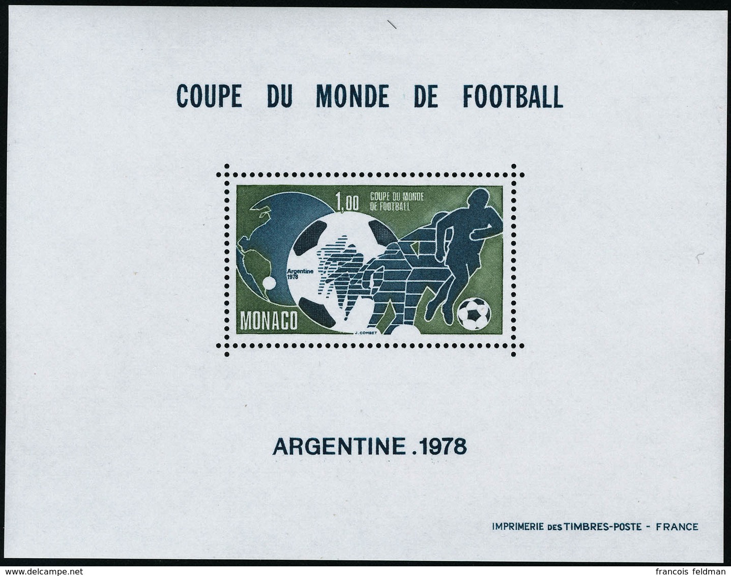 Neuf Sans Charnière N° 10. Football, Coupe Du Monde 1978, Bloc Gommé Dentelé, T.B. - Altri & Non Classificati