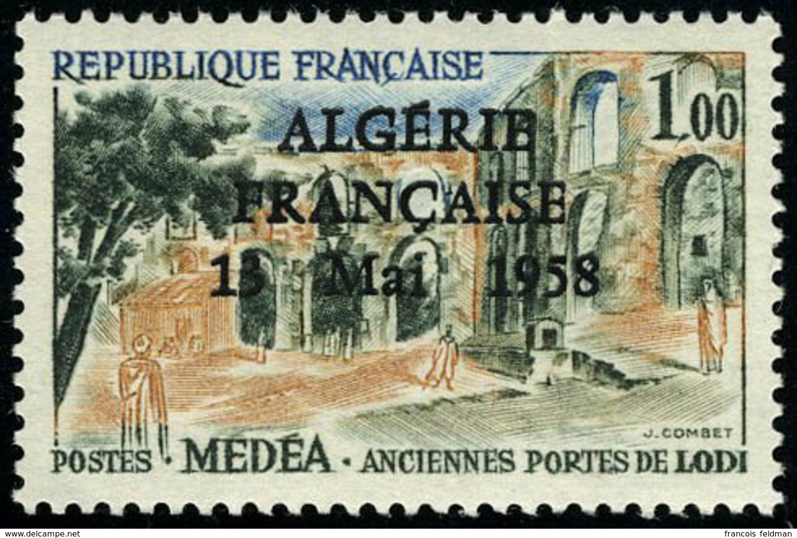 Neuf Sans Charnière Série De 15 Valeurs De France Surchargées Algérie Française 13 Mai 1958, T.B. - Autres & Non Classés