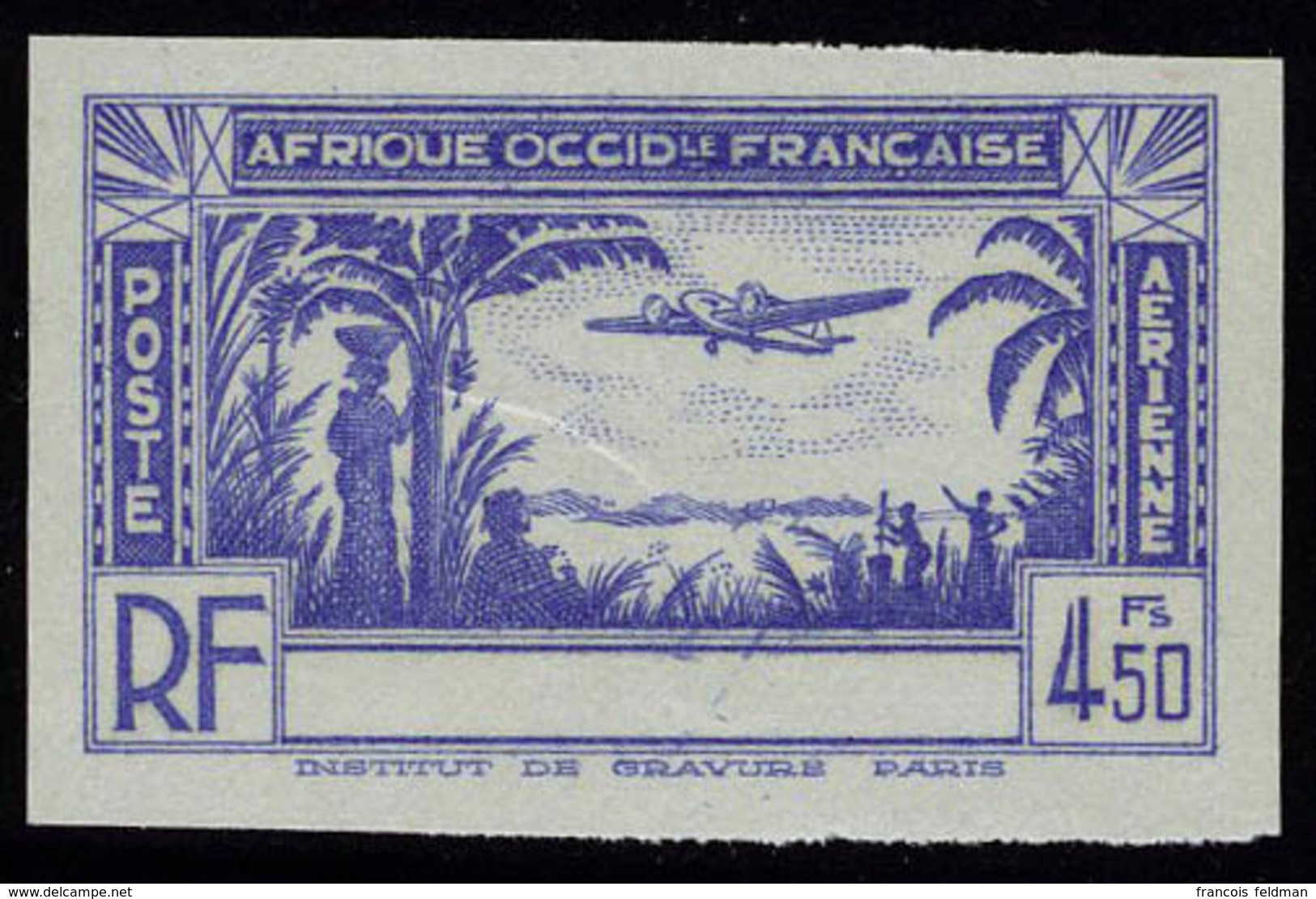 Neuf Sans Gomme N° 3a, 4f50 Bleu Sans Légende Côte D'Ivoire, ND, T.B. - Altri & Non Classificati