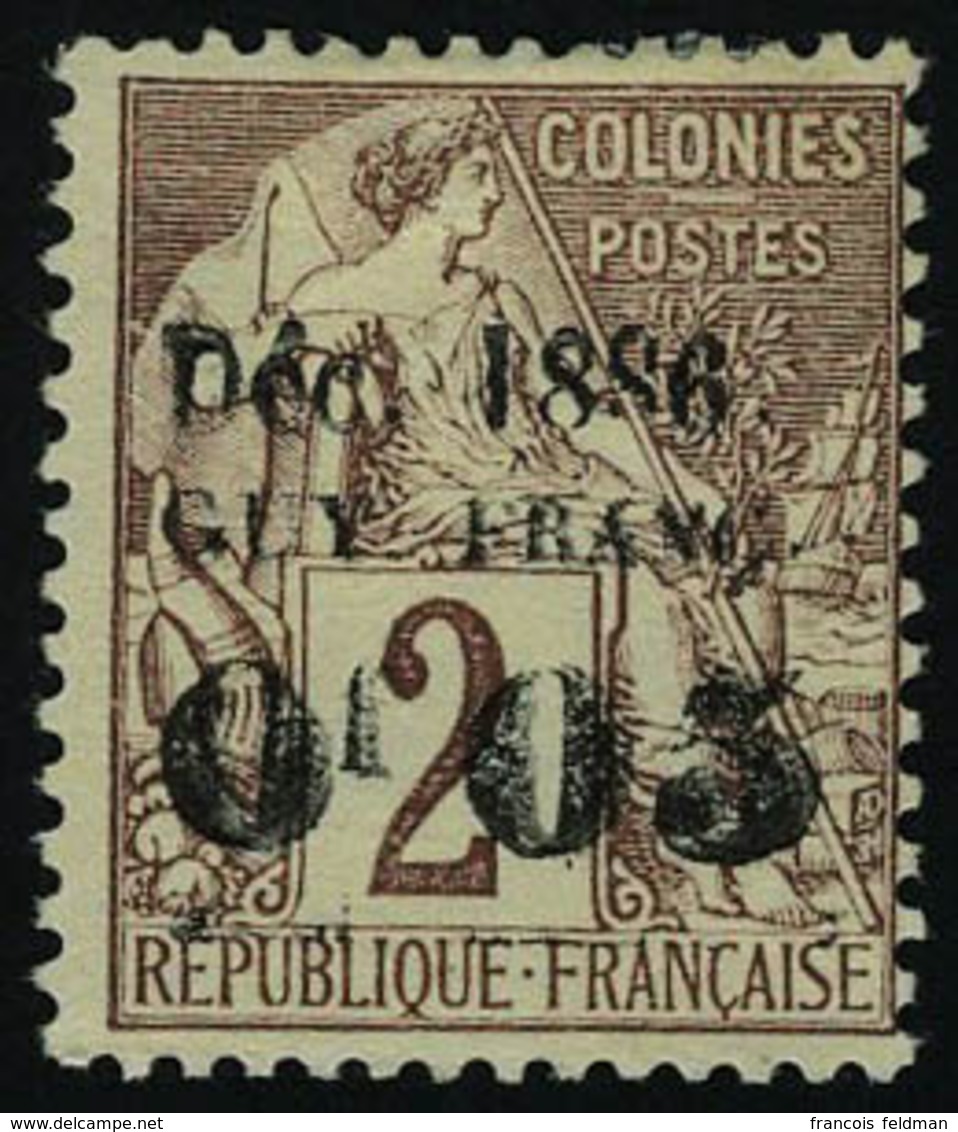 Neuf Sans Gomme N° 2a, 005 Sur 2c Déc 1886 T.B.  émis NSG T.B.  Signé MIro, Amorce De Double Frappe. - Altri & Non Classificati