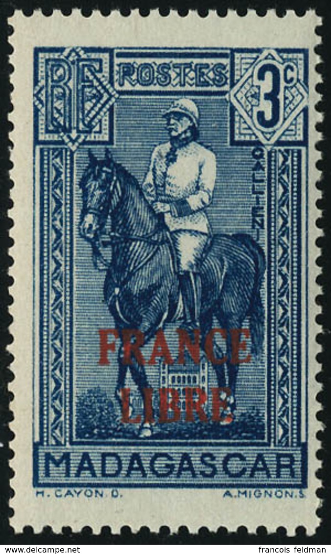 Neuf Sans Charnière N° 243. 3c Bleu France Libre, T.B. Maury - Sonstige & Ohne Zuordnung
