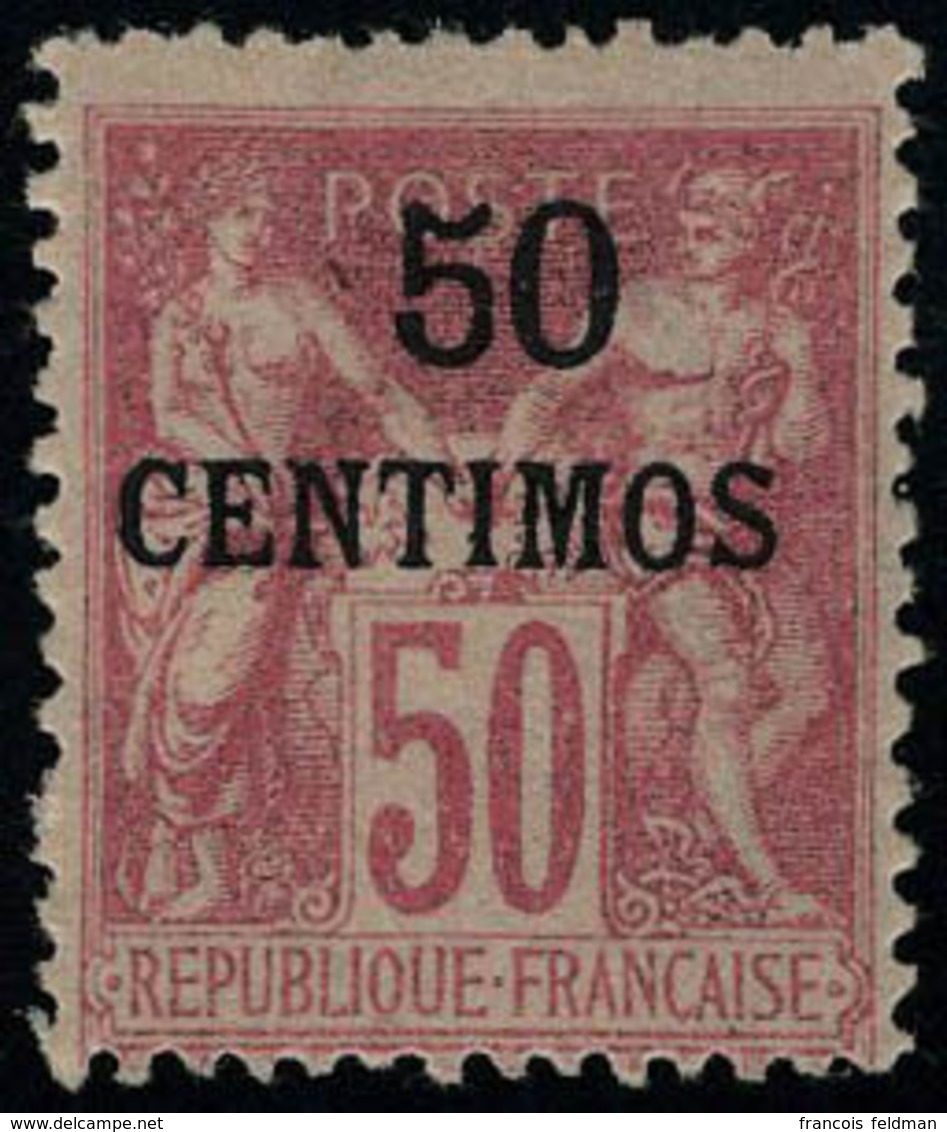 Neuf Avec Charnière N° 6A, 50c Sur 50c Rose Type I Cl T.B. - Altri & Non Classificati