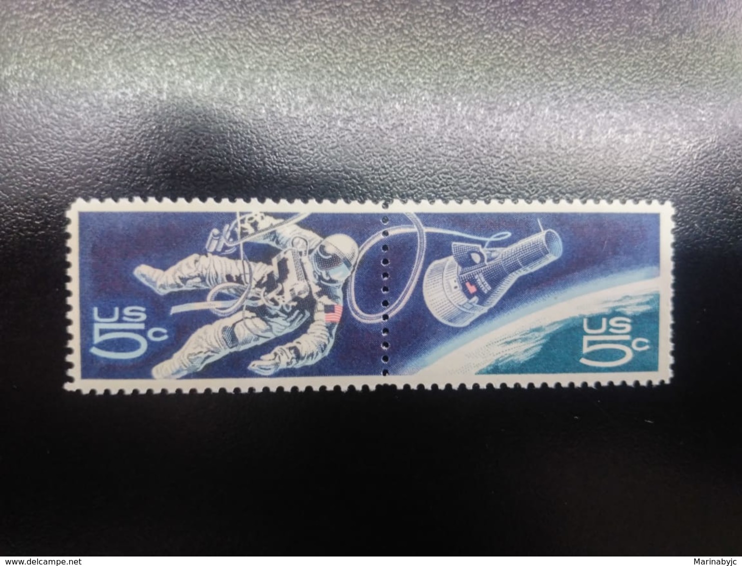 W) 1972 USSA,PERFORATED SPACE, ASTRONAUTA, BLUE COLOR 5C MNH - Other & Unclassified