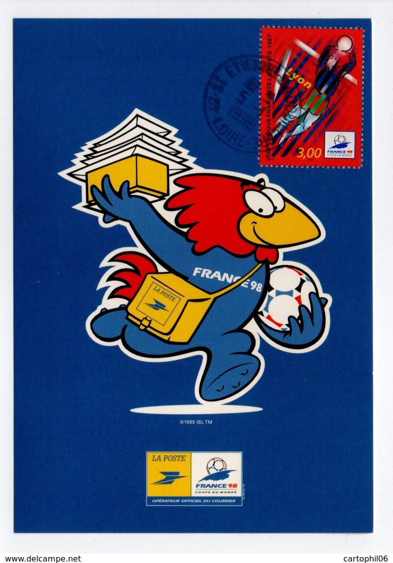 - Carte Postale COUPE DU MONDE DE FOOTBALL FRANCE 98 - Equipe De LYON - - 1998 – France
