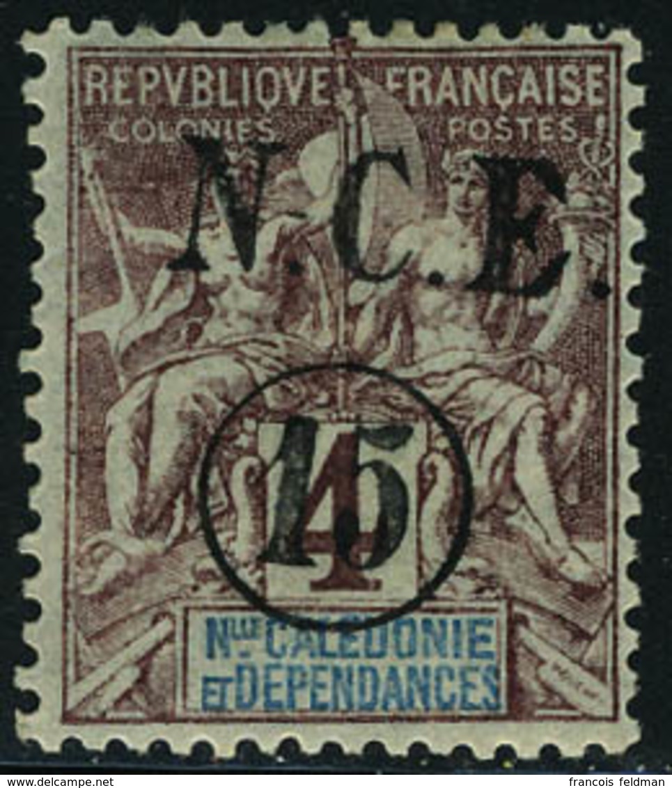 Neuf Avec Charnière N° 55c, 15 Sur 4c, Erreur, Non émis, T.B. - Altri & Non Classificati