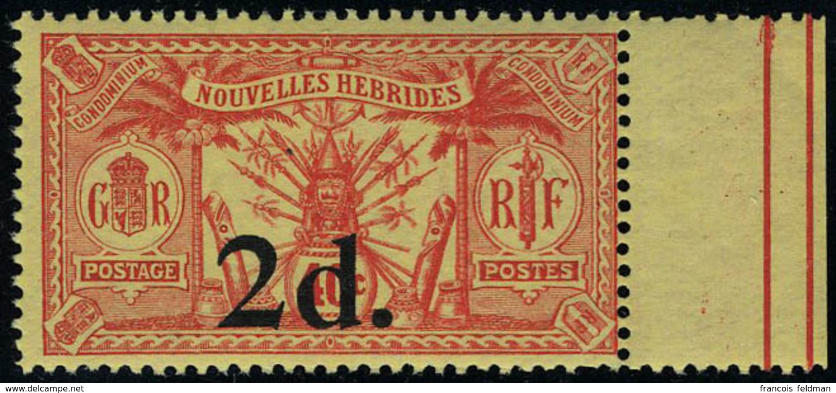 Neuf Sans Charnière N° 69, 2d Sur 40c Sans Filigrane, Bdf, TB - Sonstige & Ohne Zuordnung