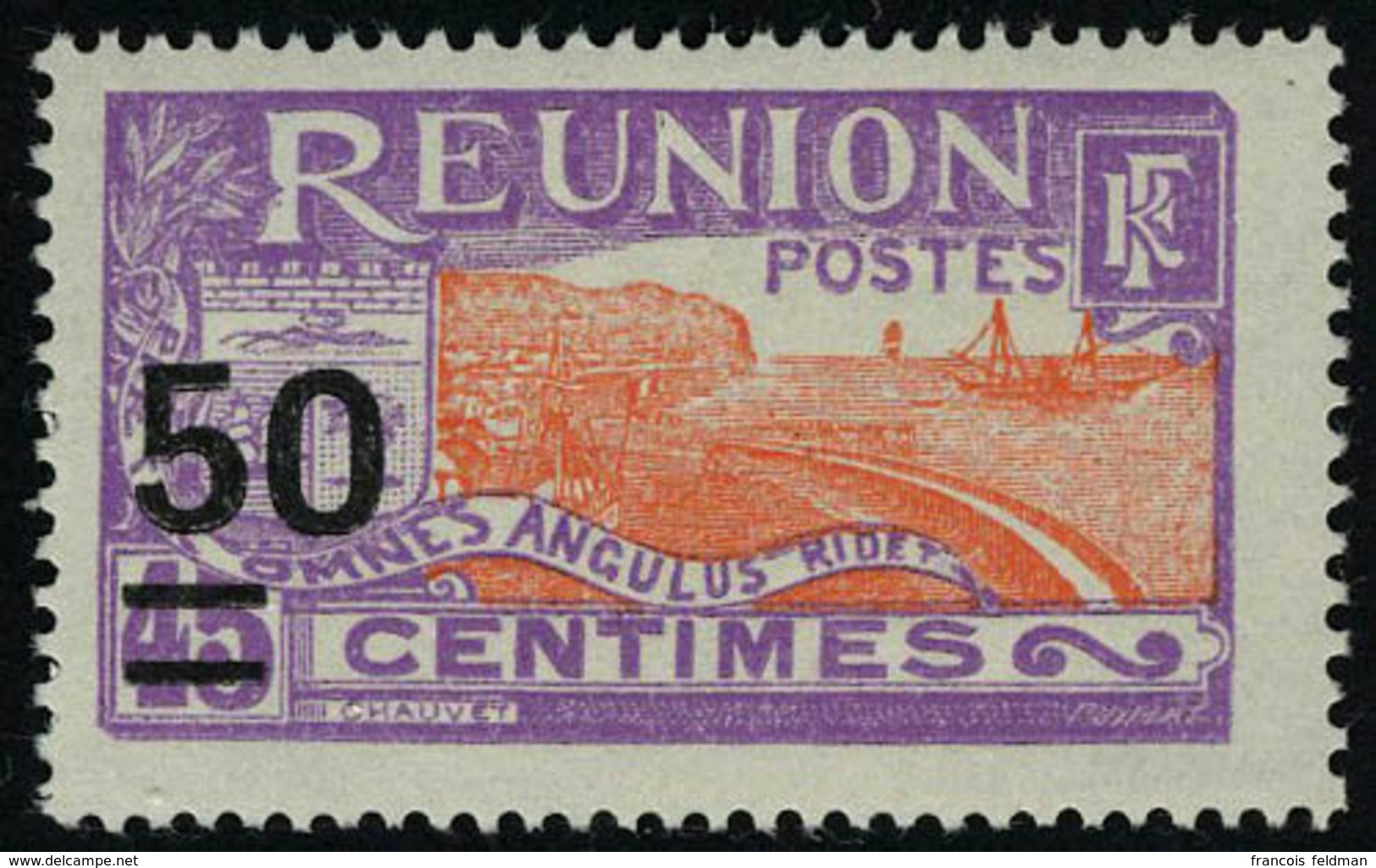 Neuf Avec Charnière N° 123A, 50 Sur 45c Violet Et Orange T.B.  Signé Brun - Altri & Non Classificati